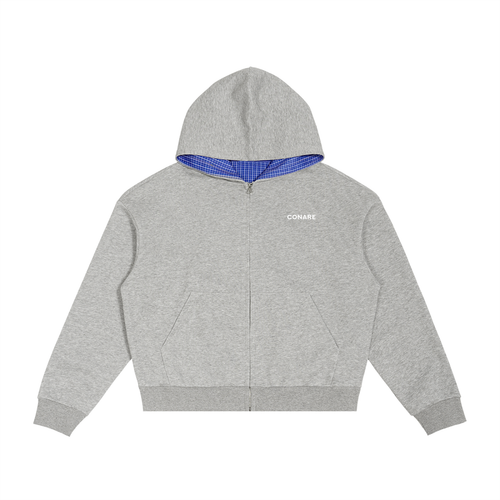 Contrast Angel Zip-Up