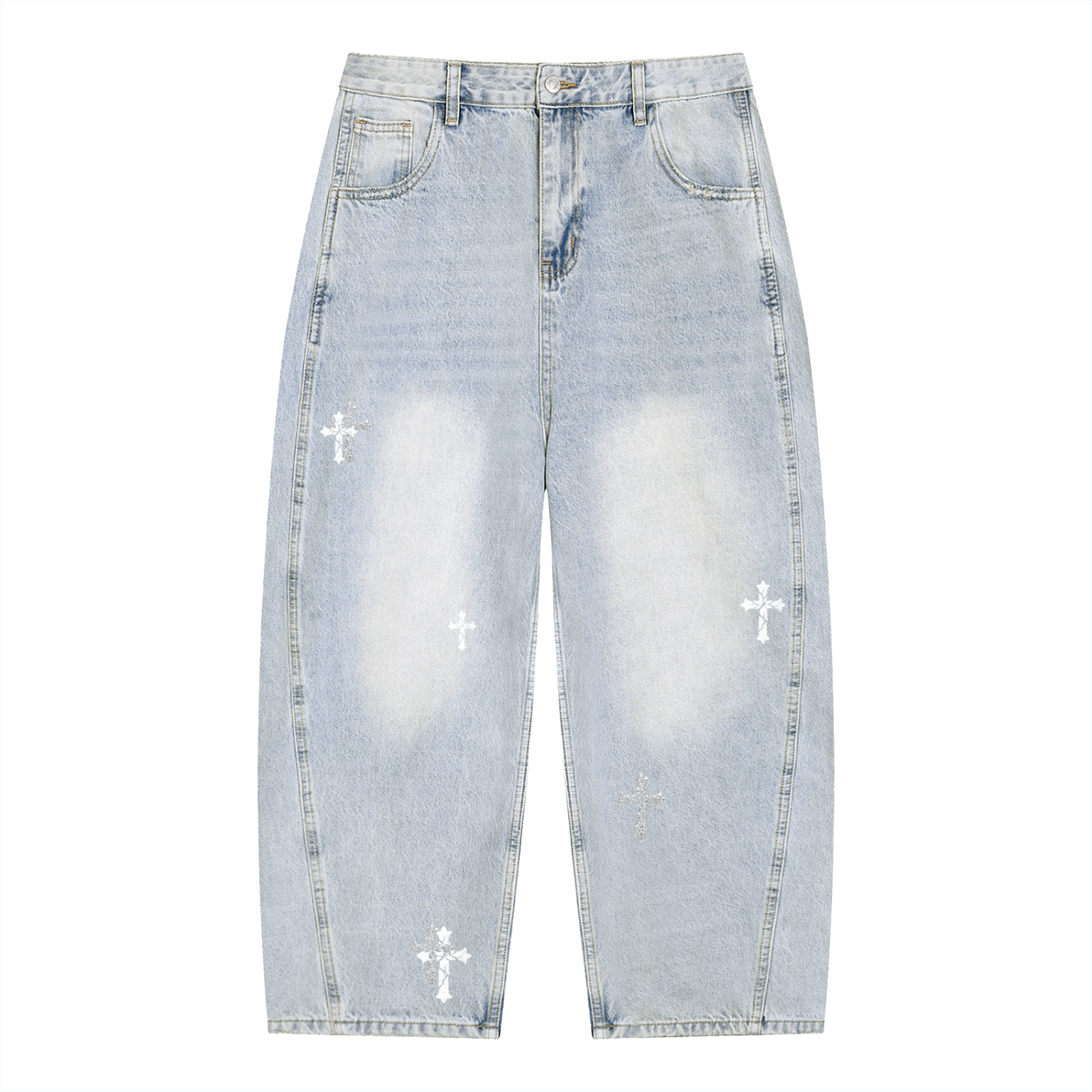 Disconnected Crosses Jeans