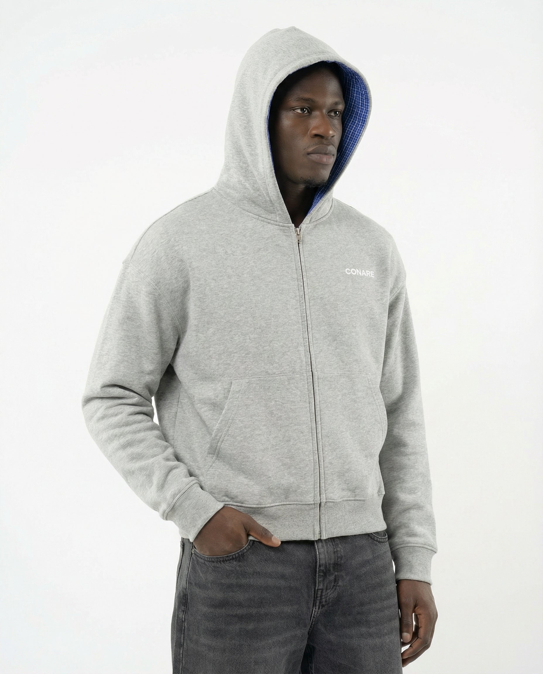 Contrast Angel Zip-Up