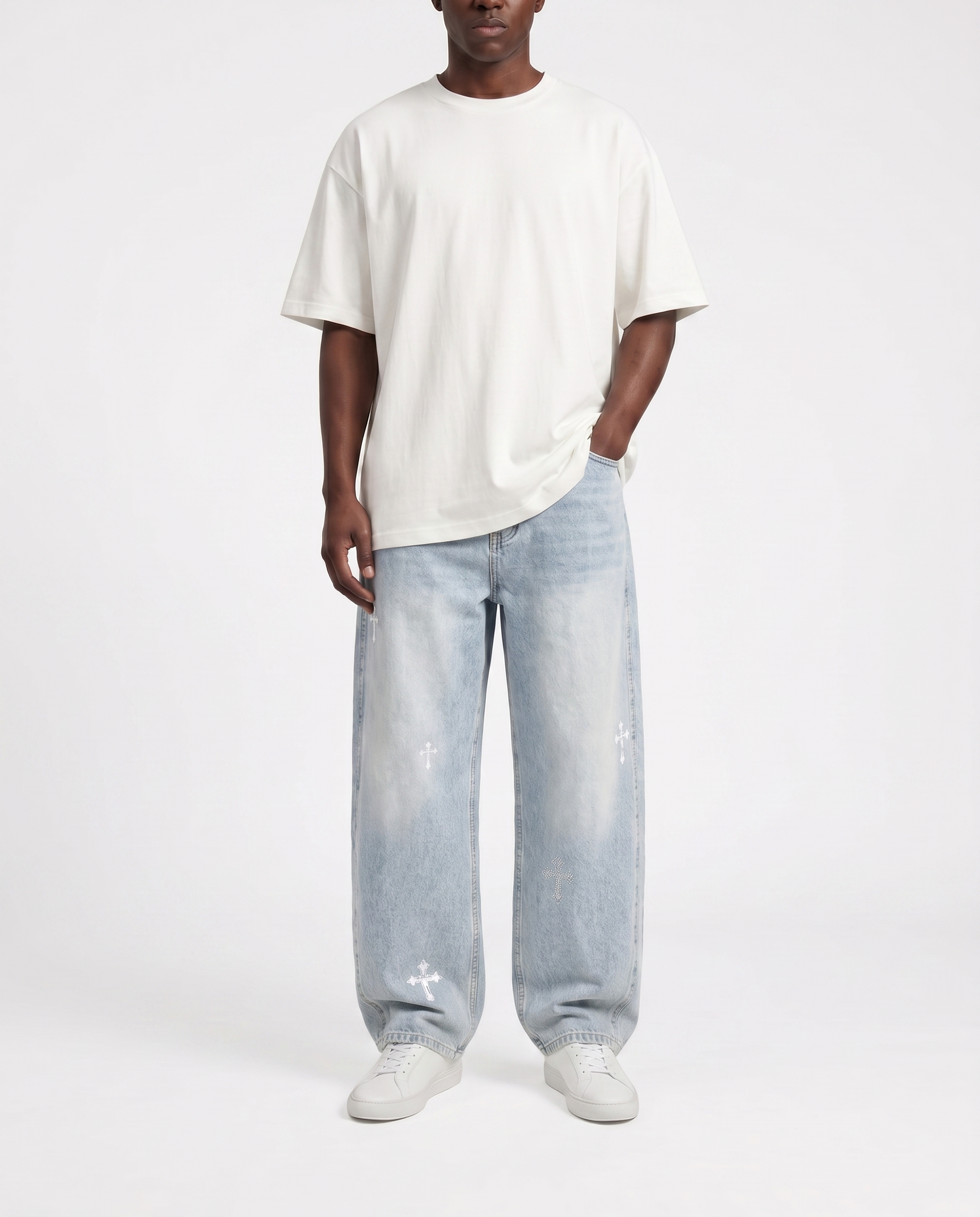 Disconnected Crosses Jeans